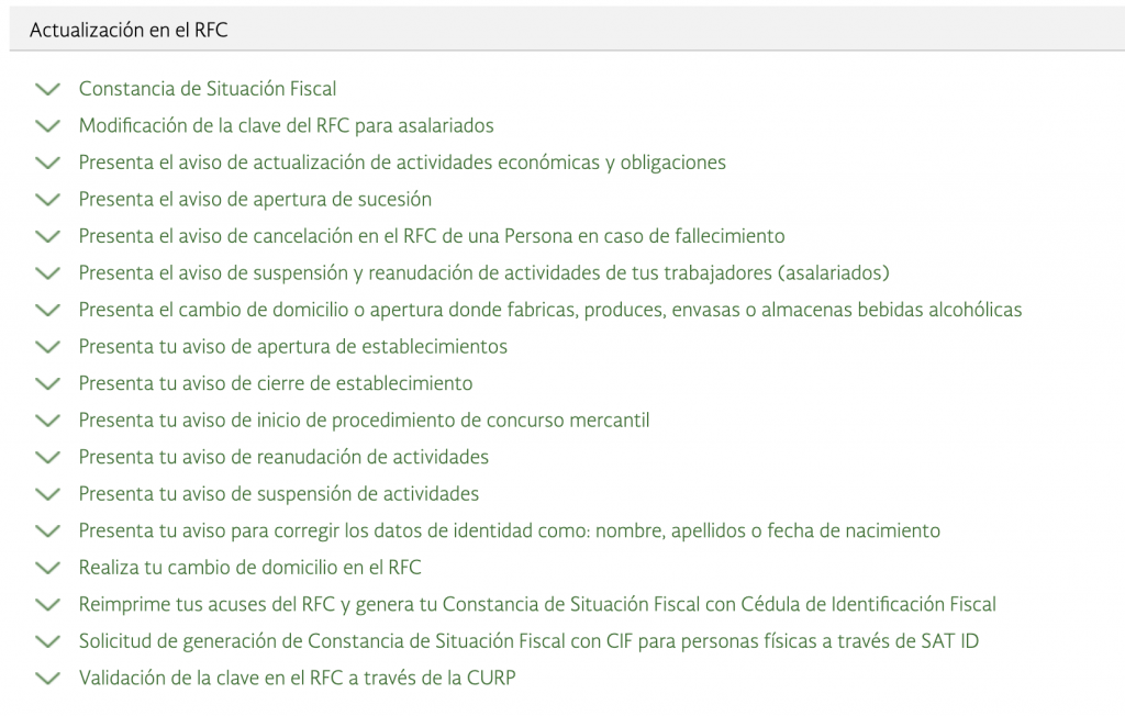 Cómo cambiar de régimen fiscal en el SAT para personas físicas ...
