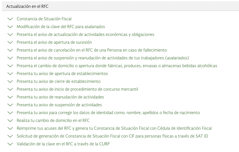 Cómo cambiar de régimen fiscal en el SAT para personas físicas ...